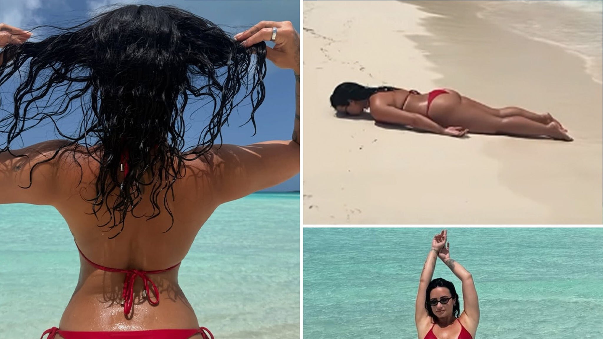 Demi Lovato Flaunts Sandy Butt Cheeks In The Bahamas
