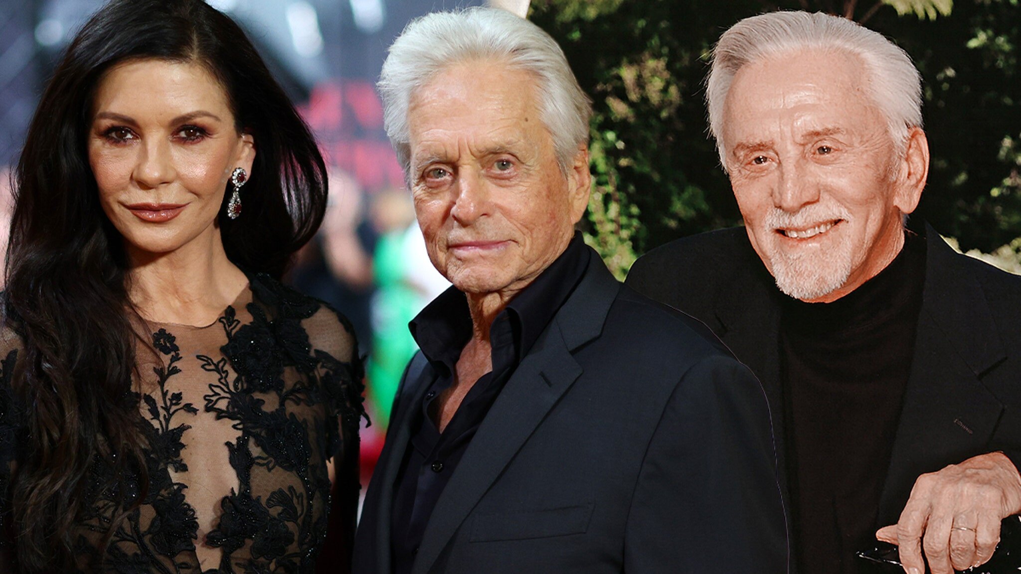 Michael Douglas' Dad Kirk Took Care of Catherine Zeta-Jones In His Will