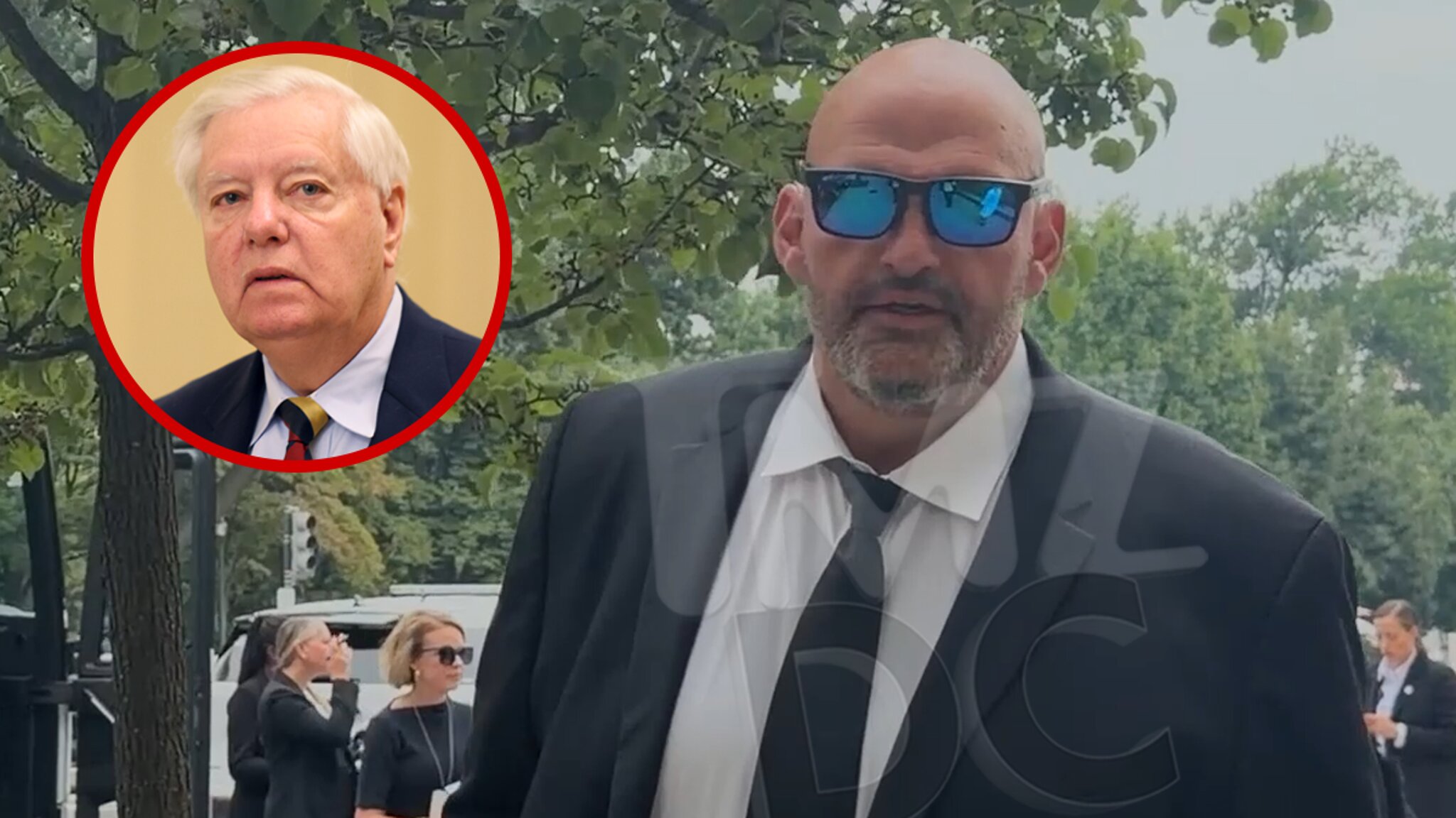 Sen. John Fetterman Suits Up For Lindsey Graham's Funeral