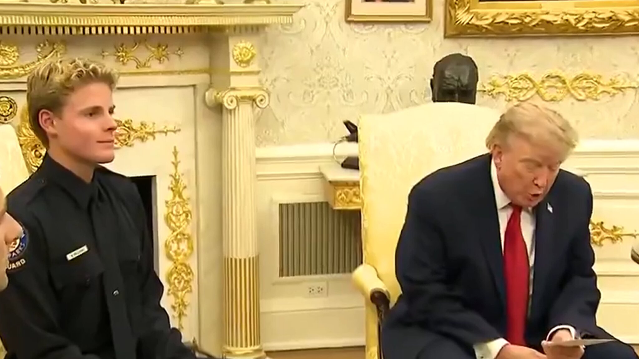 President Trump Hosts Teen Lifeguard and Boy He Rescued For White House Visit