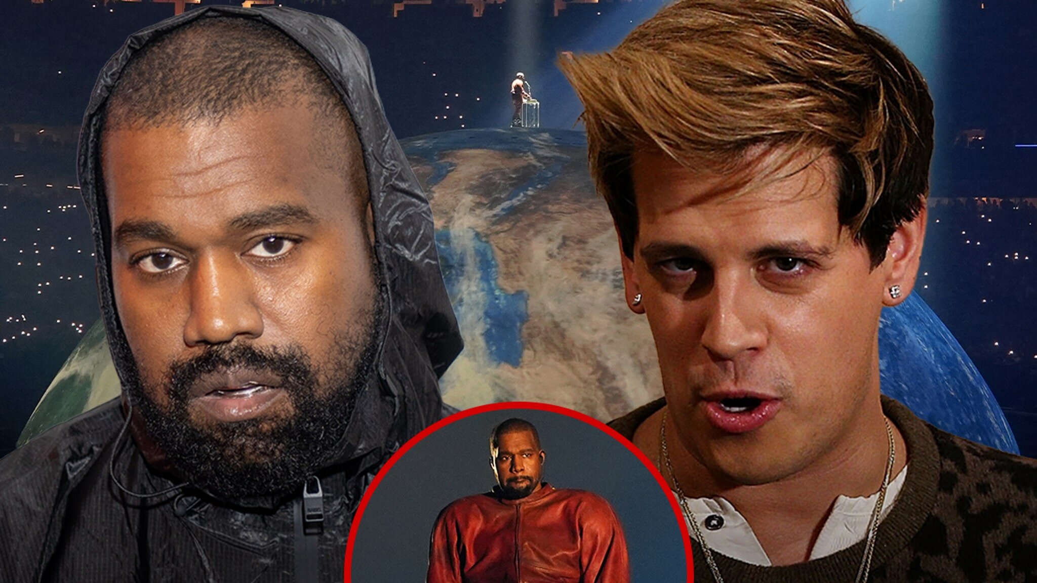 Kanye West Stays Mum About Milo Yiannopoulos's ICE Detainment During New Orleans Concert