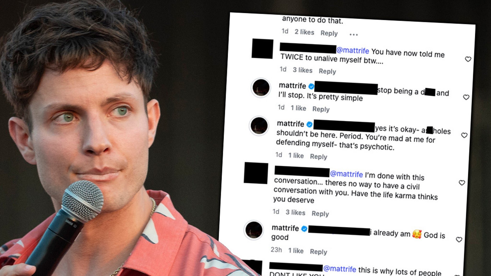Matt Rife Allegedly Told Another Person on Social Media to Kill Herself