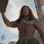 Dwayne Johnson letting Moana reviews roll off gigantic back