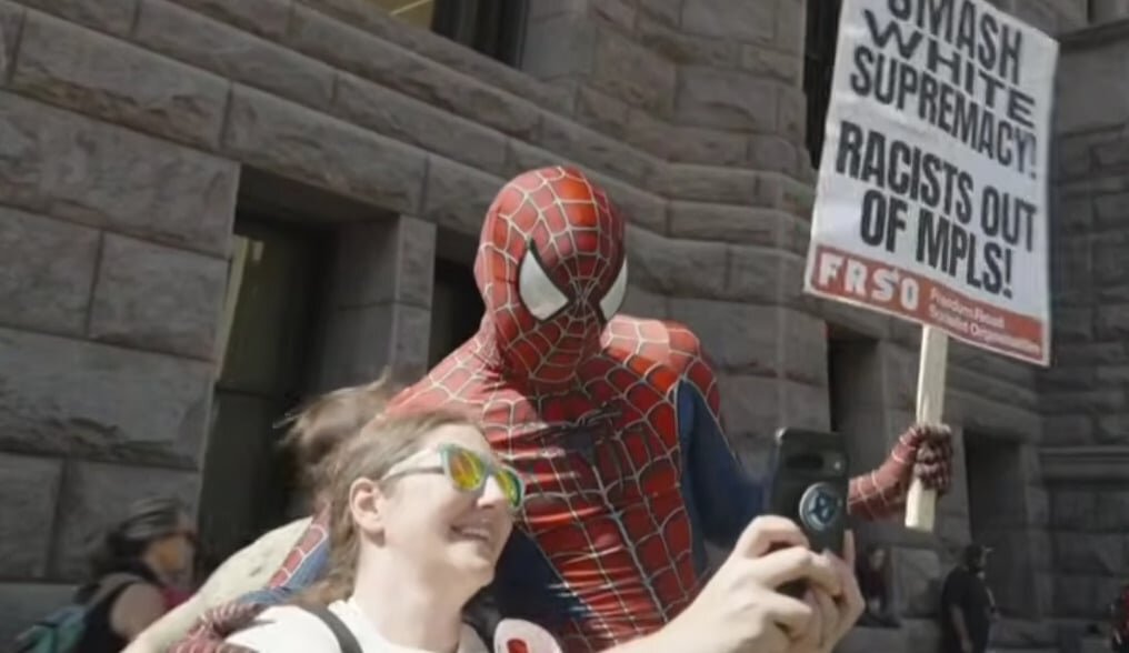 Spider-Man Punches Racists At Minneapolis Protest And Gets Arrested