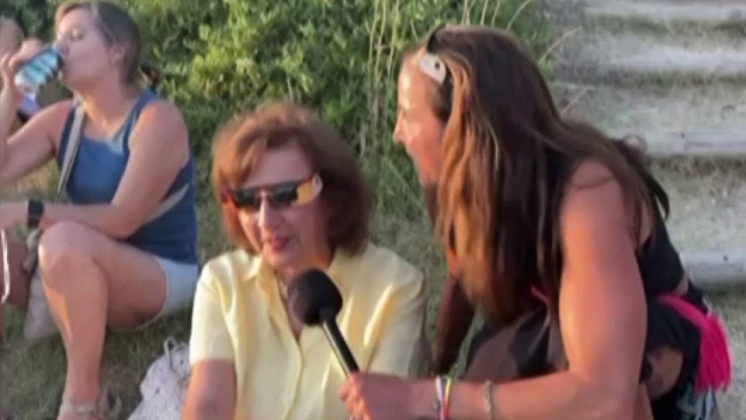 Yasmin Vossoughian interviews her mother after seeing the total eclipse on her 80th birthday
