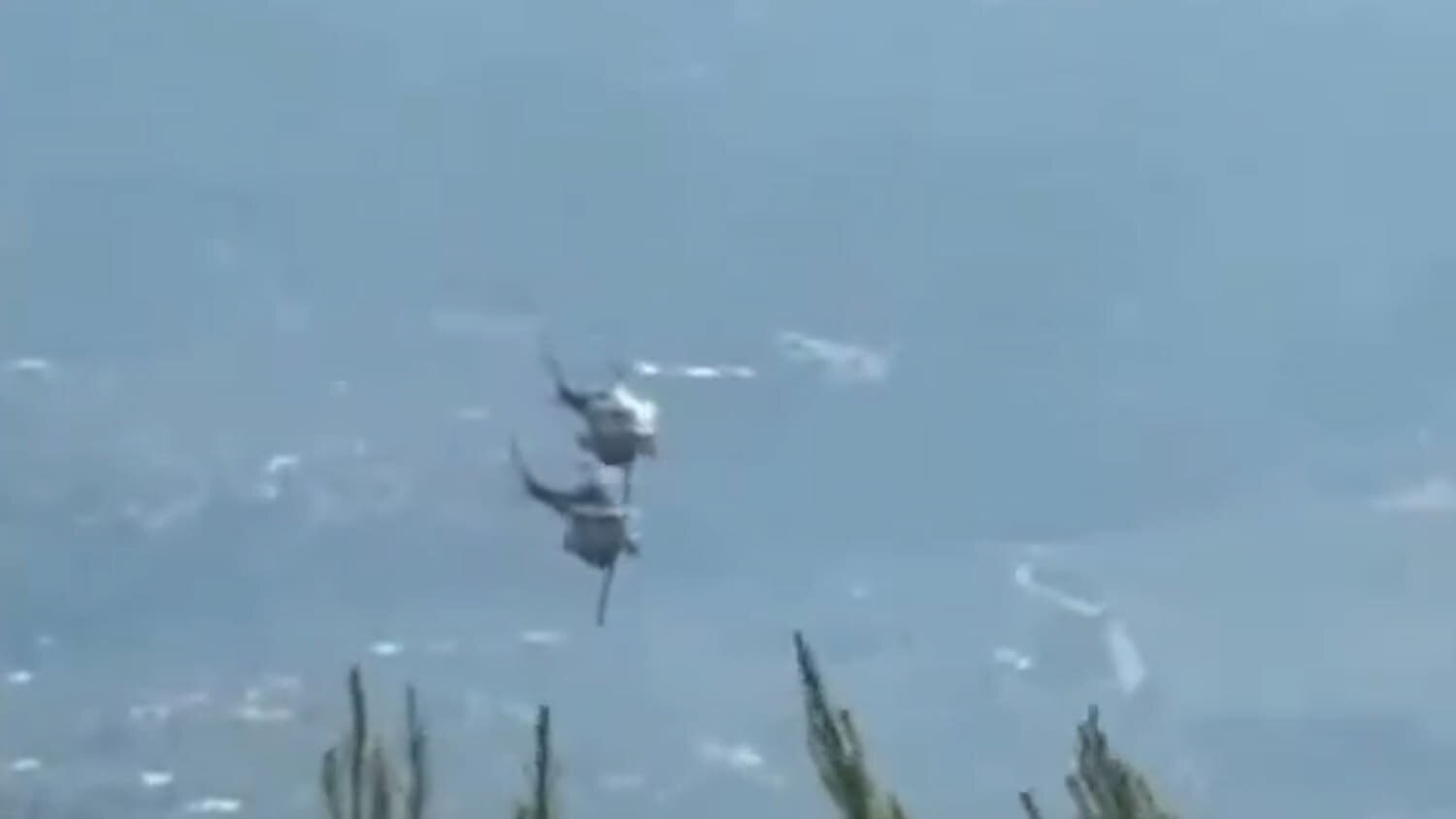 Video captures midair collision of Greek firefighting helicopters