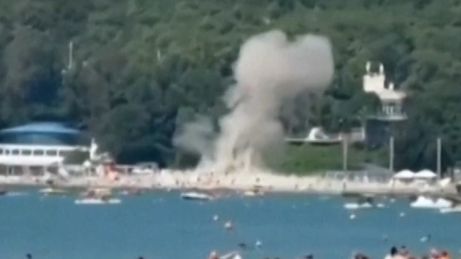 Russia says a Ukrainian drone struck a busy beach, killing at least 7 people