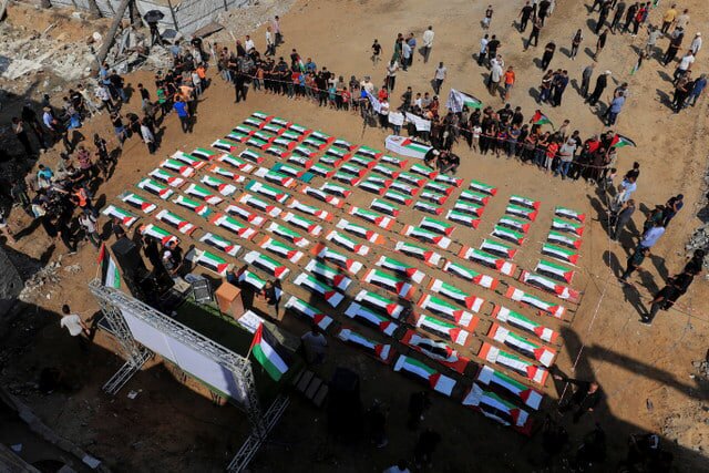 Families bury 112 recovered three years after Israeli strikes on Gaza
