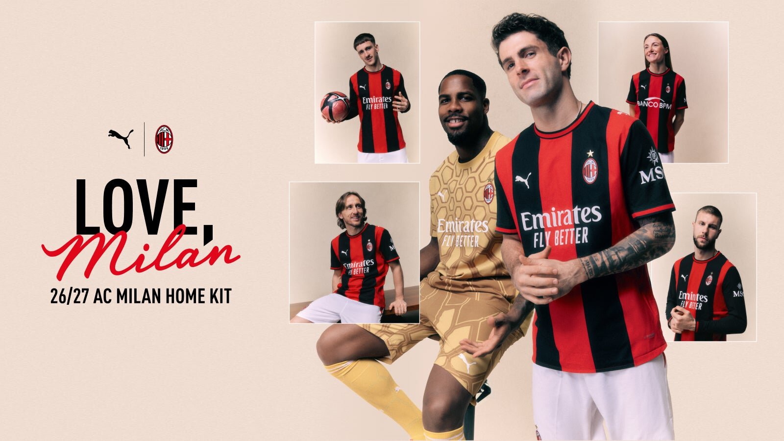 Ac milan and puma unveil the 2026/27 home kit