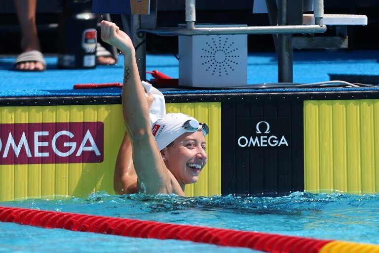Douglass breaks 50m free world record again to claim Pan Pacs gold