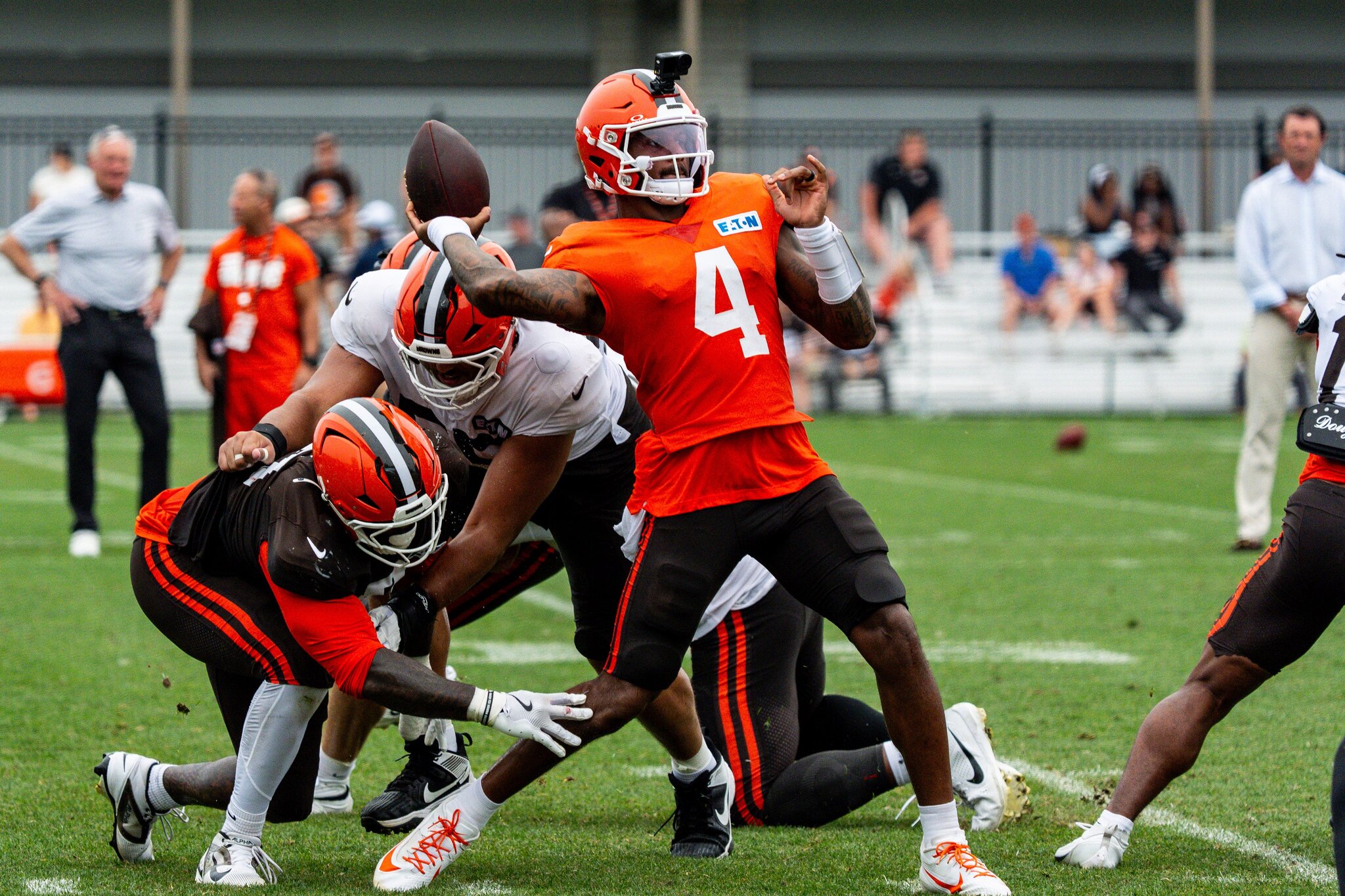 To get hit, or not to get hit. That's the Browns QBs' preseason test