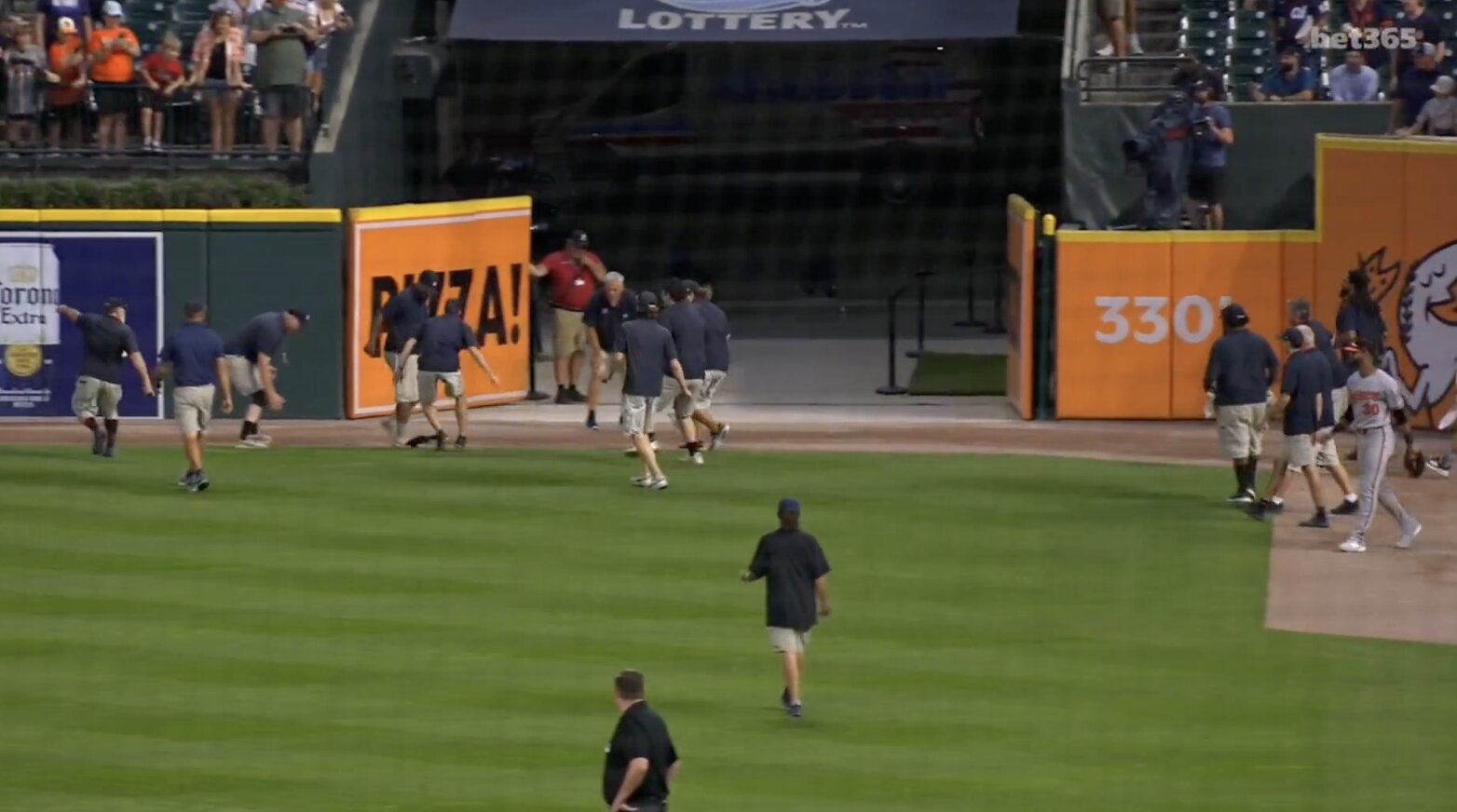 A squirrel took over the Orioles-Tigers game and the announcers loved it