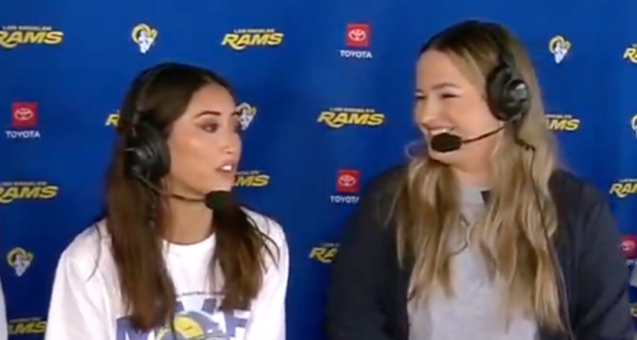 Brenda Song calls 100-yard pick-six while guest commentating for Rams