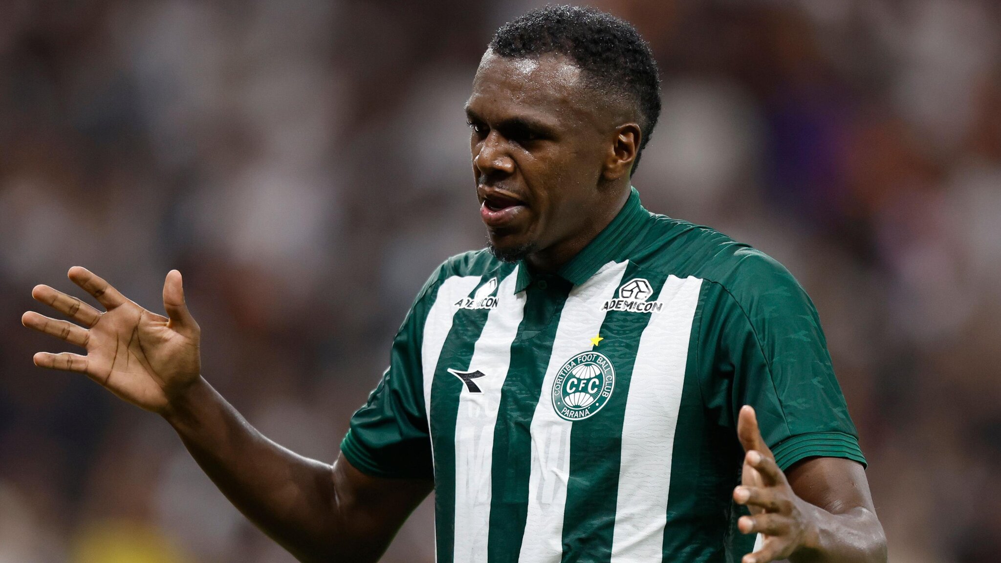Brazilian player falls down tunnel during goal celebration