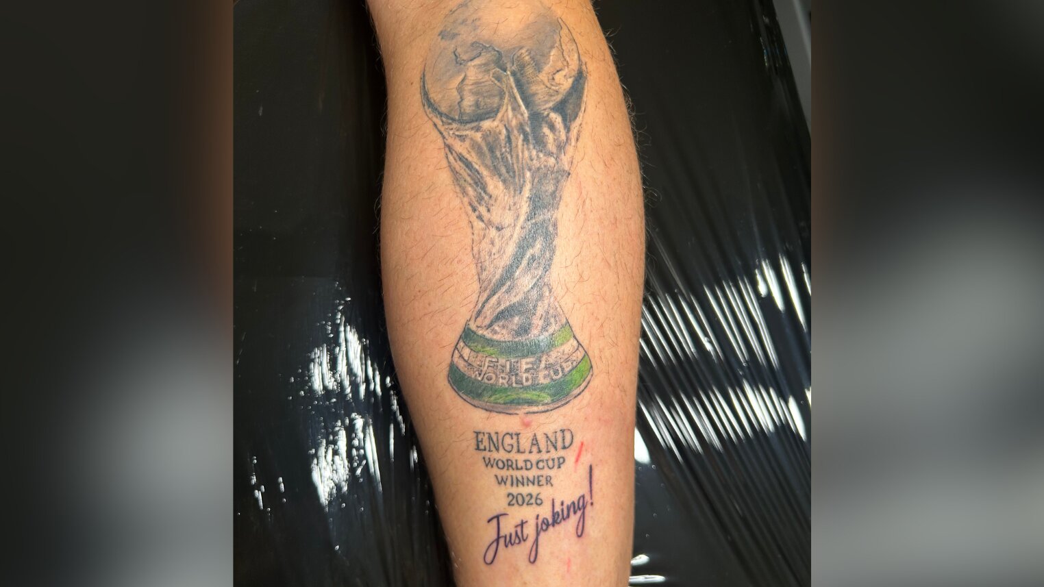 Just joking' added to England World Cup win tattoo
