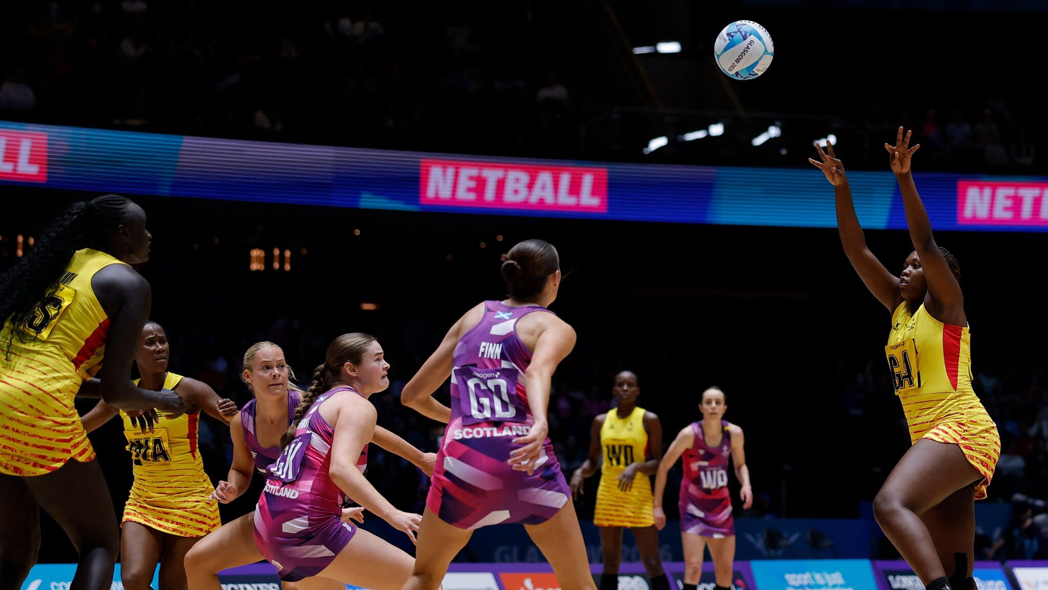 Scotland lose to Uganda in netballers final group game