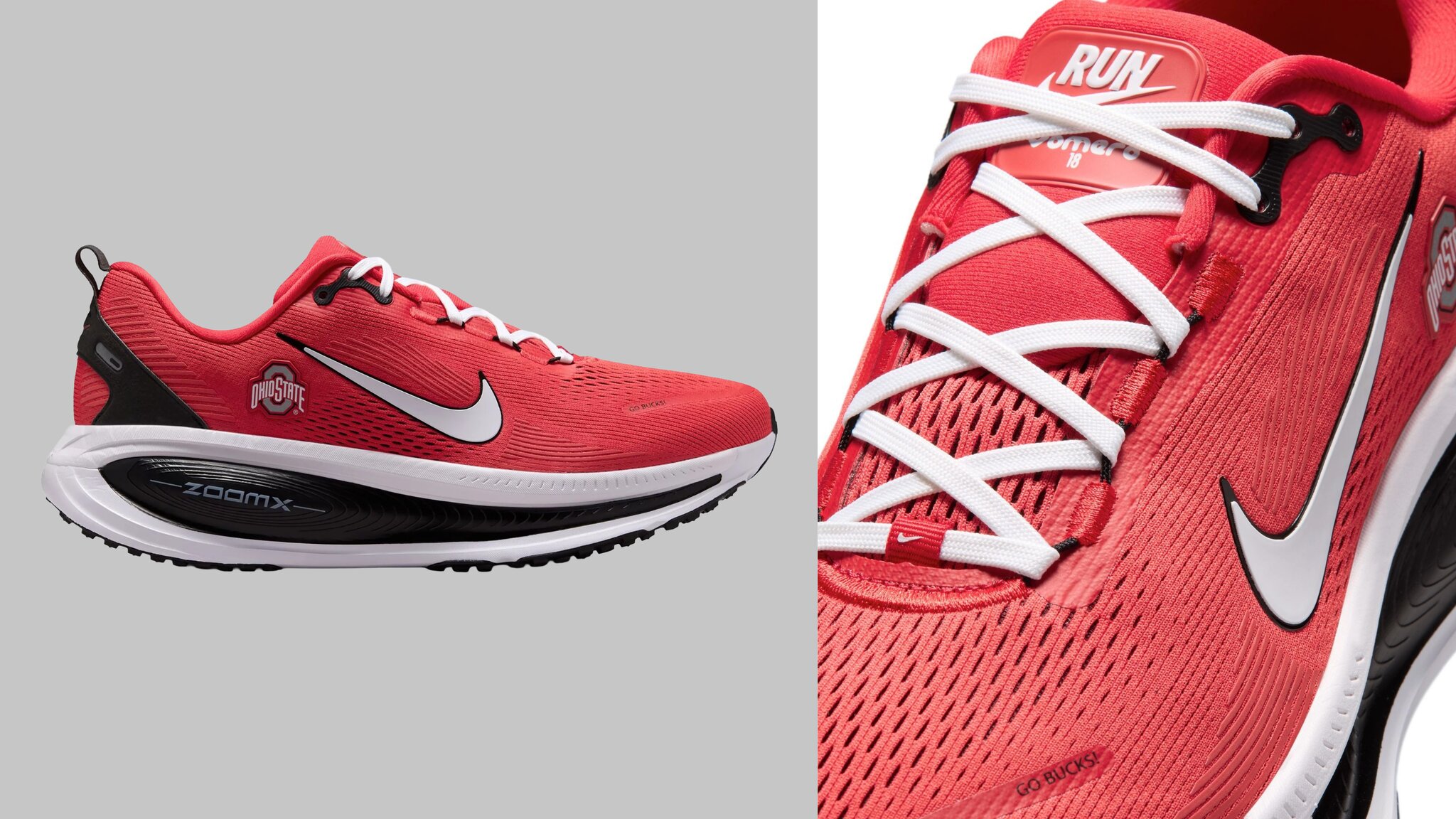 Nike drops new Ohio State Vomero 18 running shoes ahead of college football season