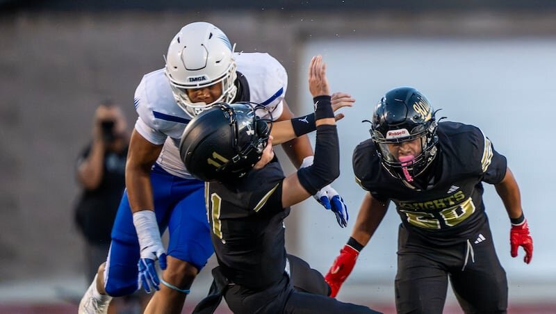 High school football: Turnovers doom Lone Peak in rout against IMG