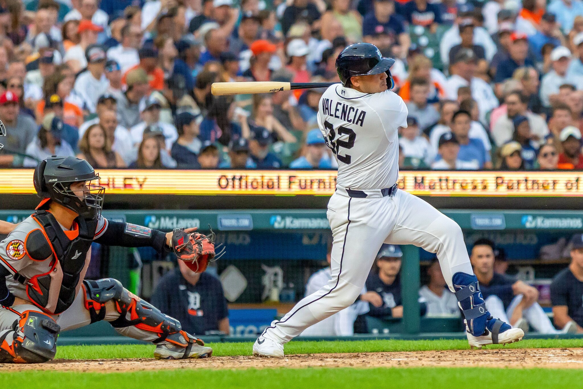 Tigers' Eduardo Valencia homers twice, Troy Melton shuts down Orioles, 14-0