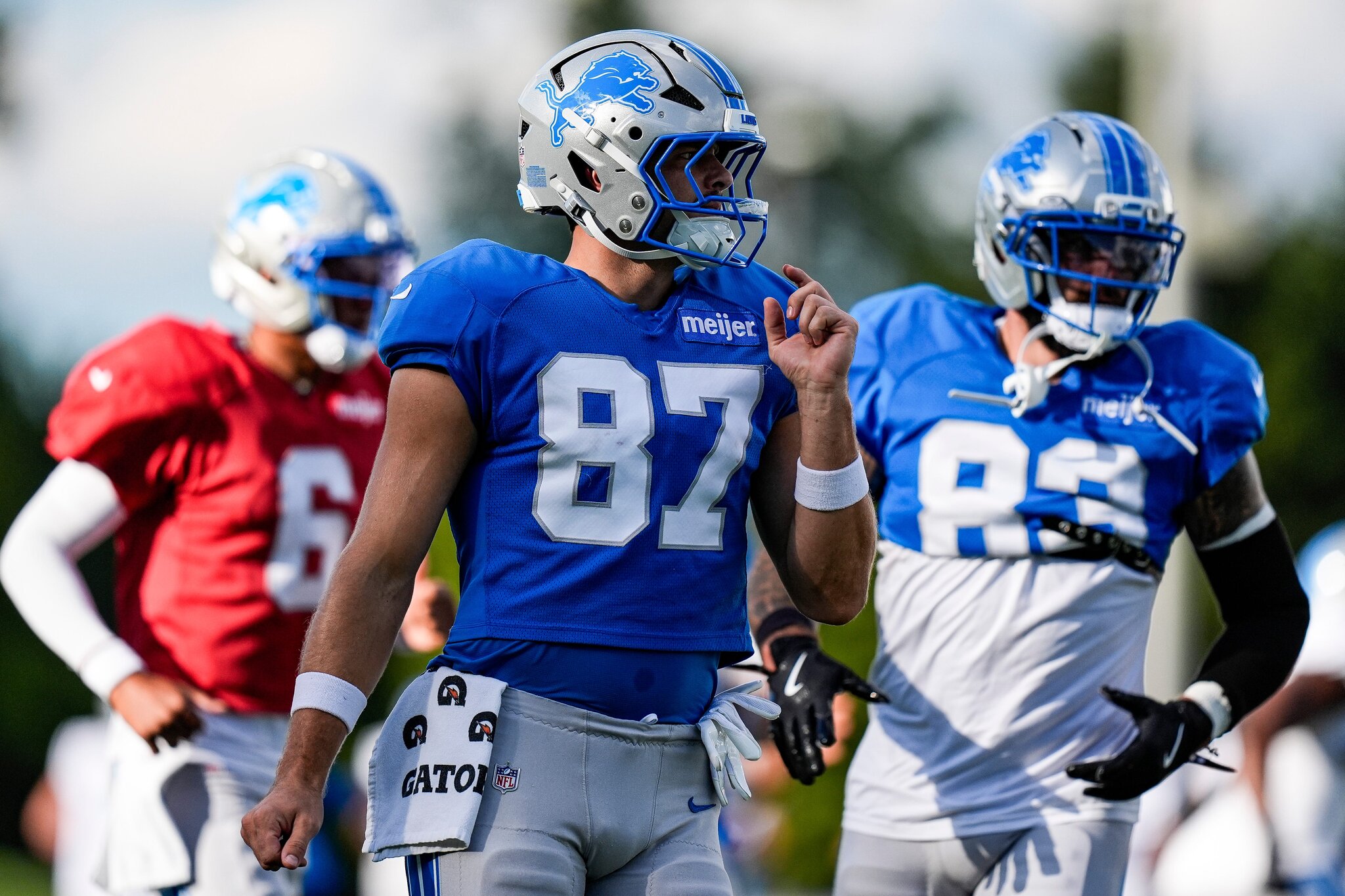 Jameson Williams back at Lions practice, but Sam LaPorta sits out