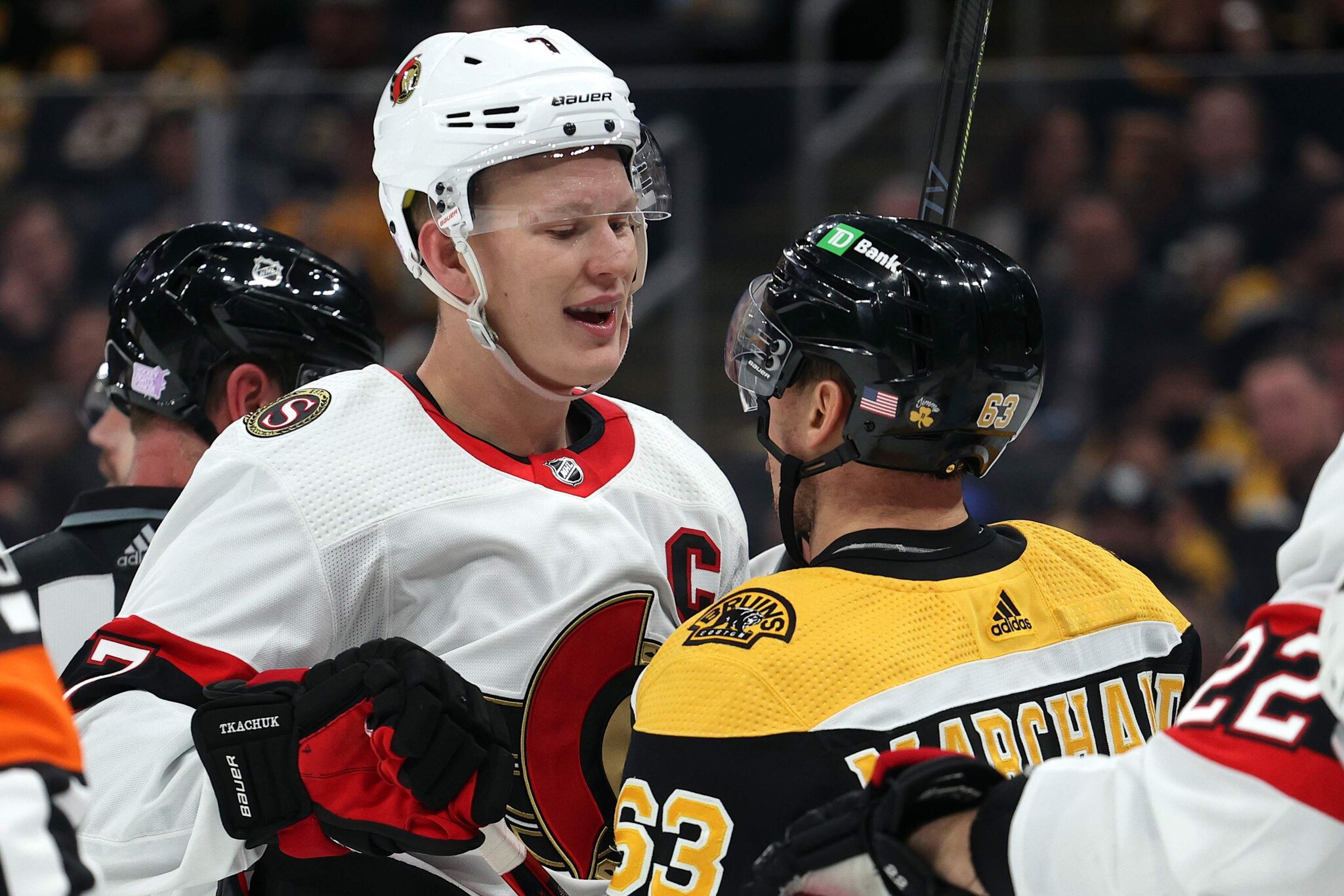 Brady Tkachuk Shares Unfiltered Thoughts On Former Bruins Captain Brad Marchand