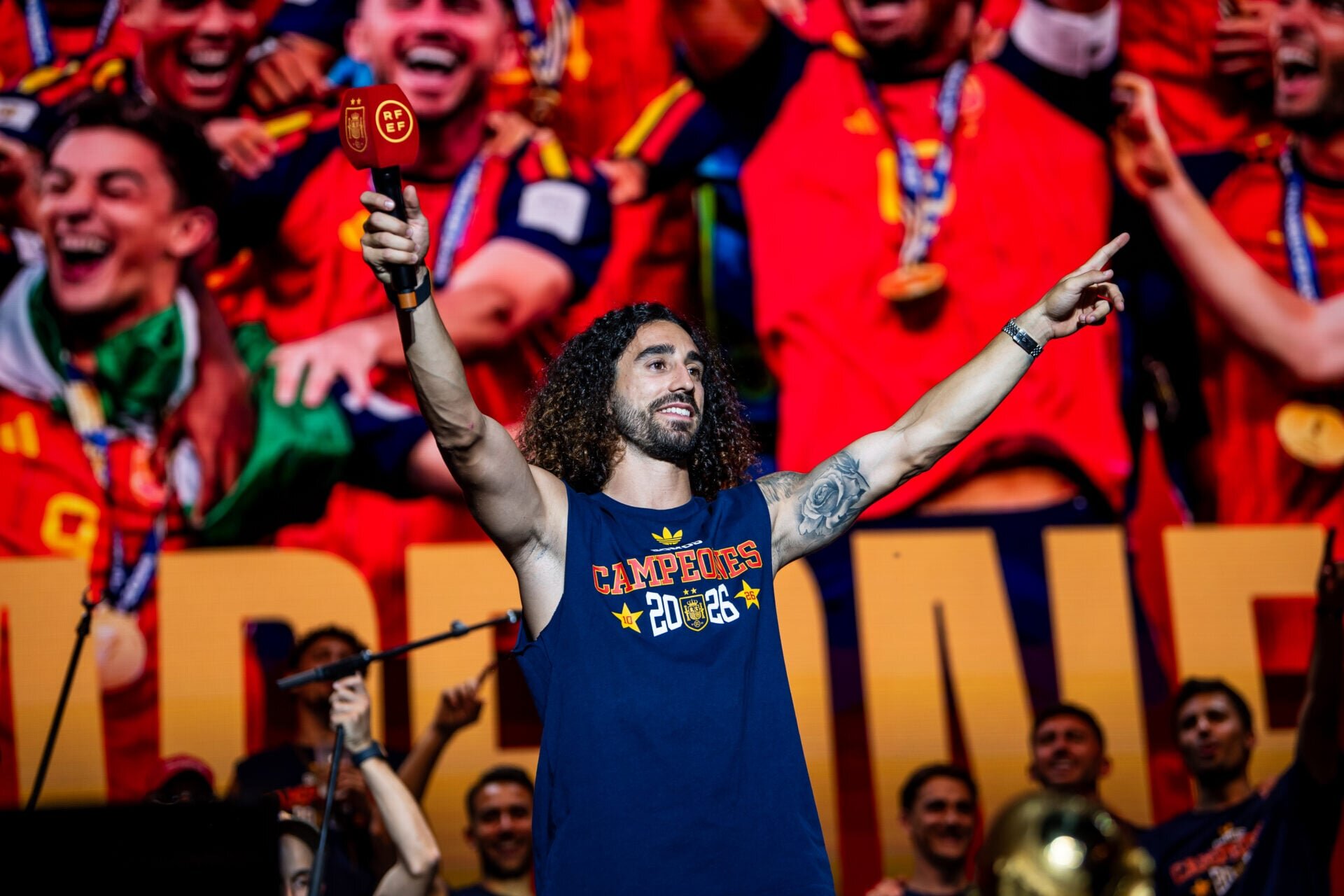Marc Cucurella fulfils insane Luis de la Fuente tattoo promise after Spain won 2026 FIFA World Cup