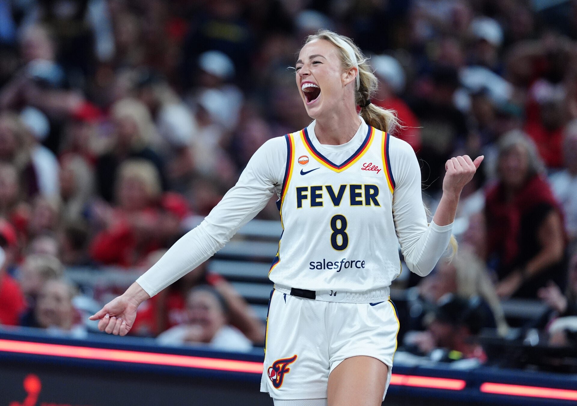 She’s a warrior’ – WNBA fans react to Sophie Cunningham’s ‘awesome’ moment in Fever win over Liberty