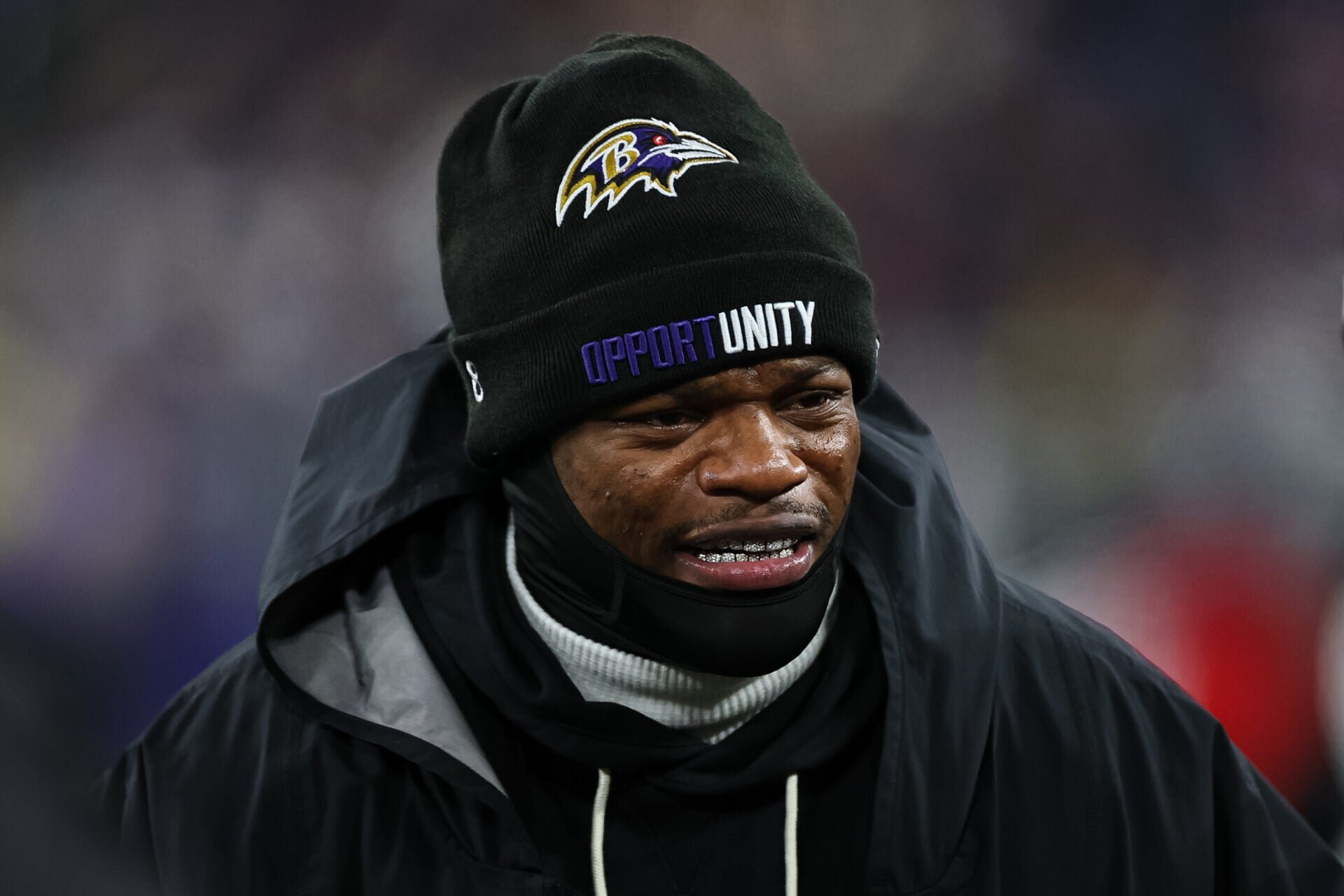 Lamar Jackson spotted ‘spiking helmet to the ground’ at Ravens’ training camp