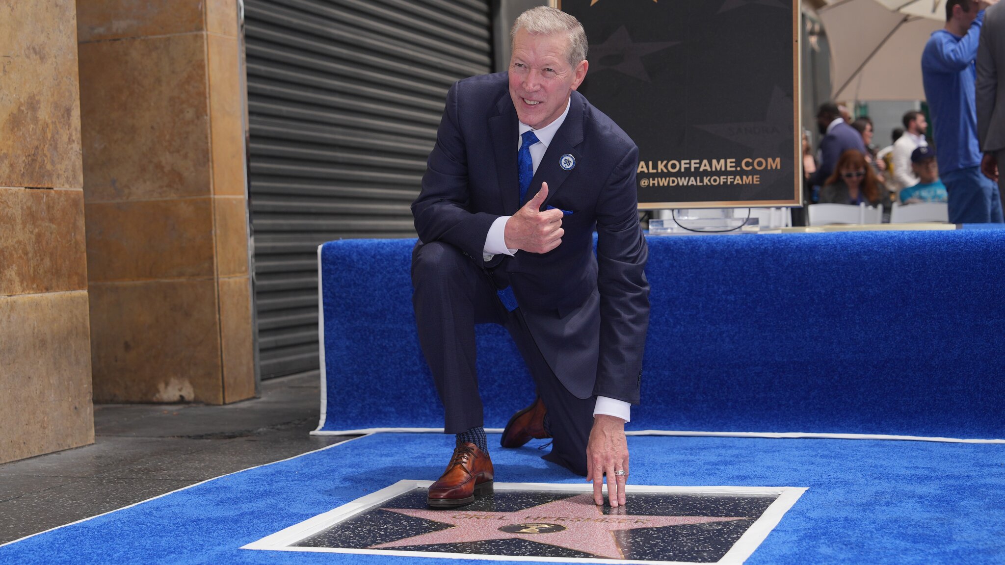 Dodger legend Orel Hershiser receives star on Hollywood Walk of Fame