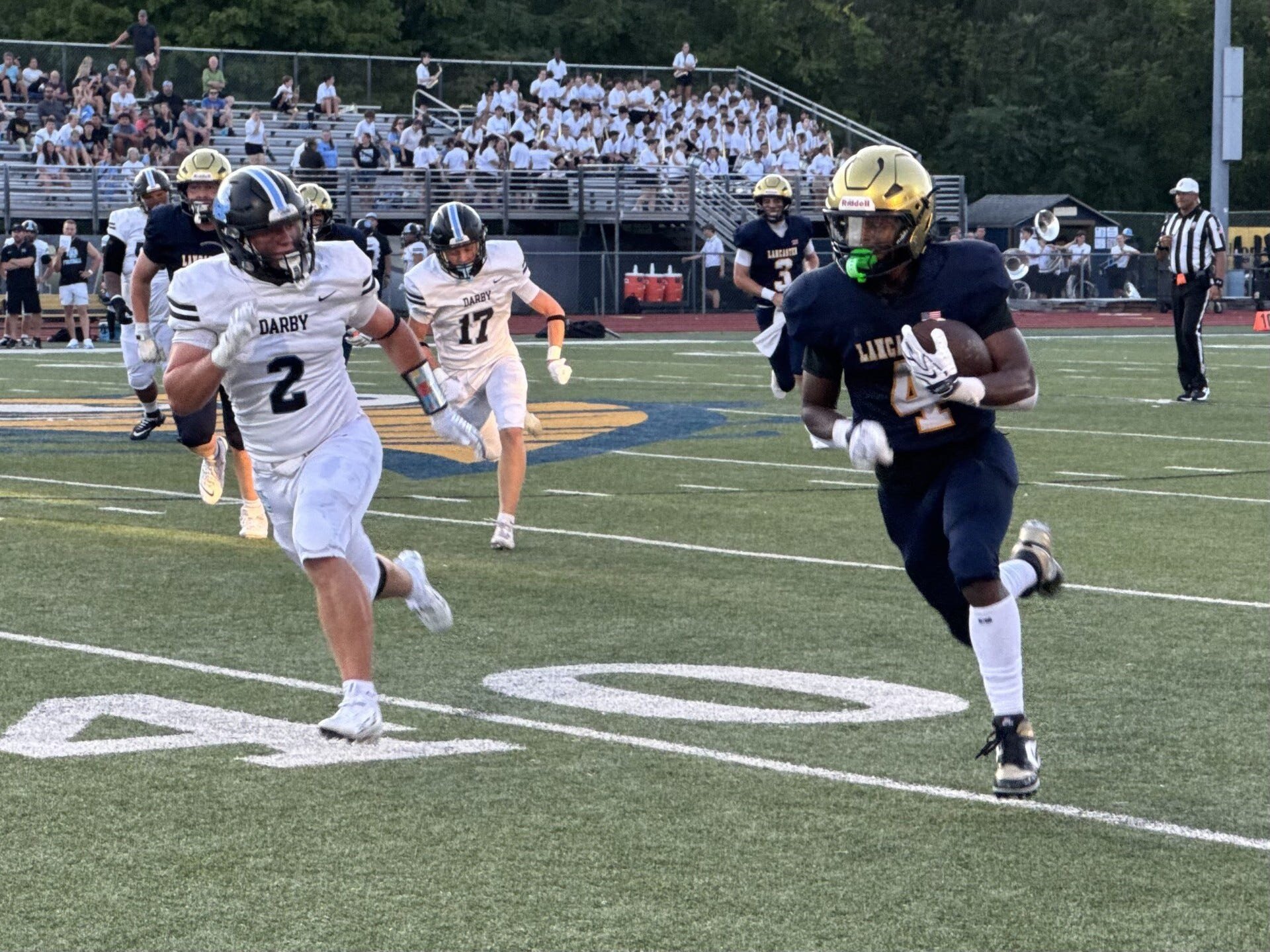 Lancaster football lets lead slip away in loss to Hilliard Darby
