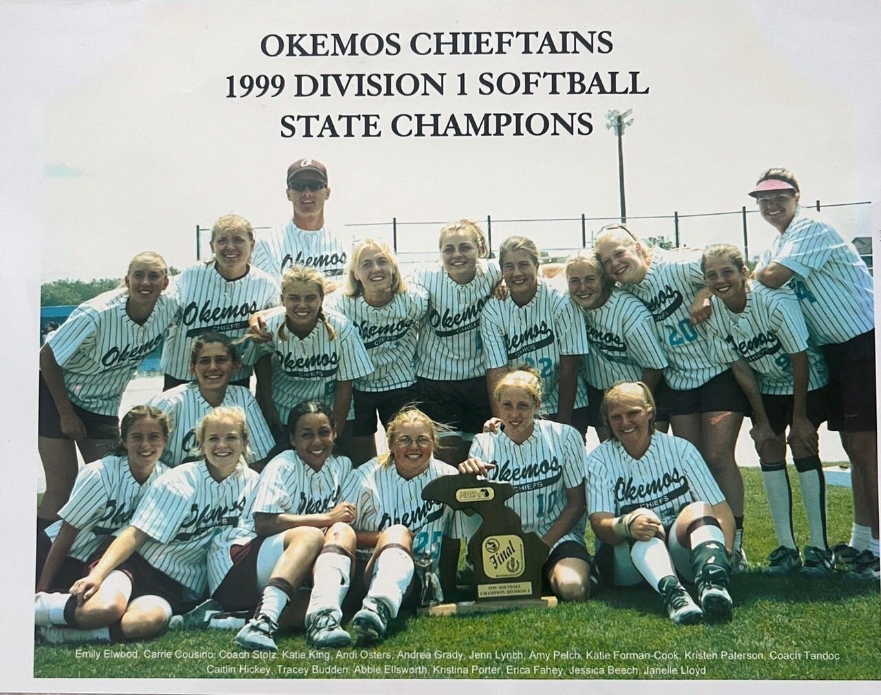 State title run earned 1999 Okemos softball team its spot in Lansing Hall