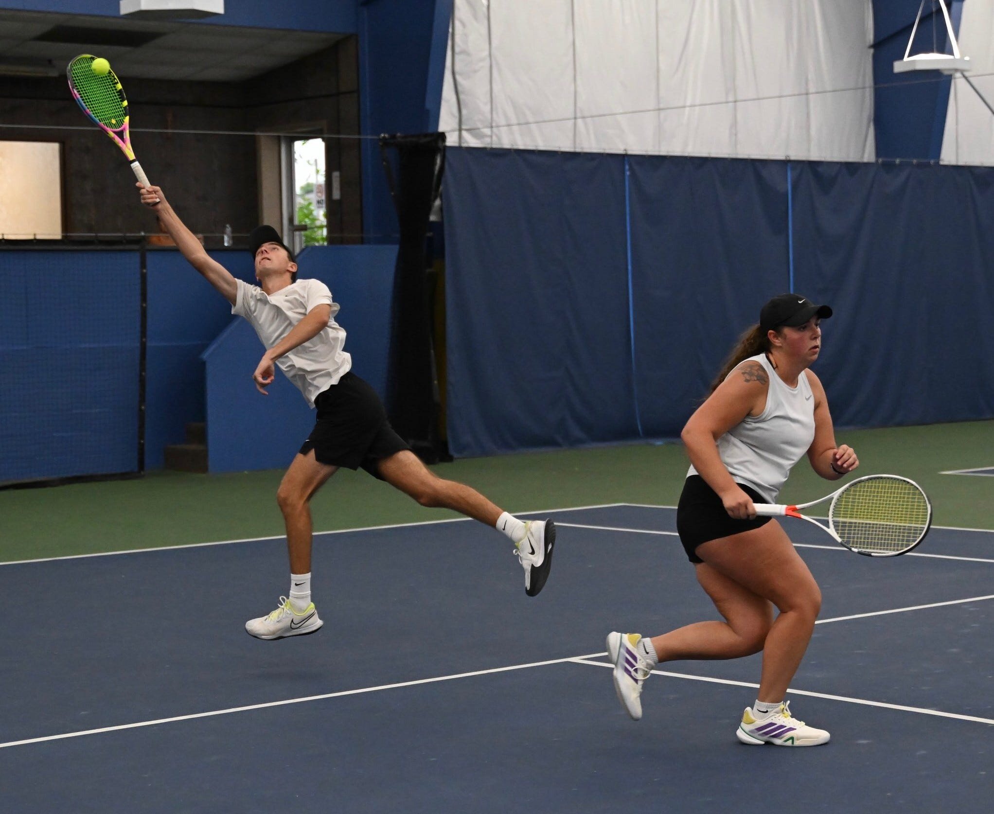 Tucker, Catanese make fast work of their mixed doubles competition