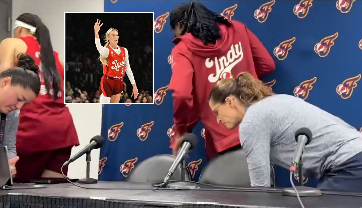 Sophie Cunningham Question Spurs WNBA PR to Shut Down Interview, Sends Indiana Fever Teammates Fleeing