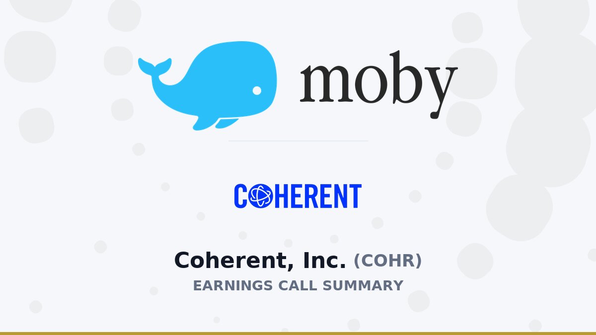 Coherent, Inc. Q4 2026 Earnings Call Summary