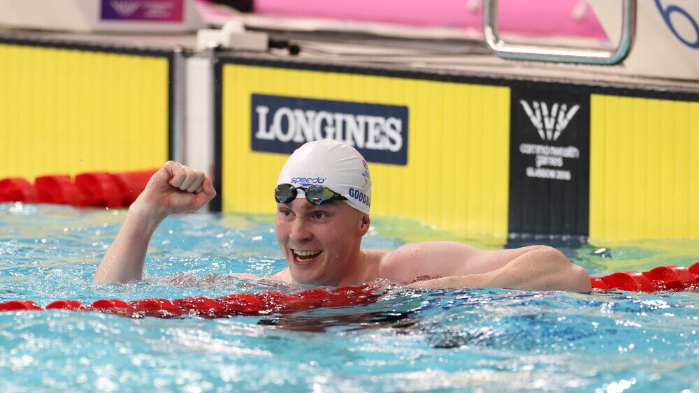 Swimmer Archie Goodburn shares powerful message about brain cancer at Commonwealth Games