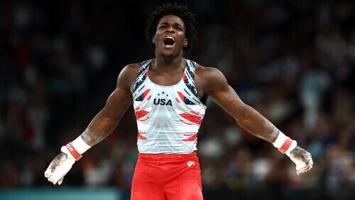 Frederick Richard halfway to first U.S. all-around gymnastics title with slim lead