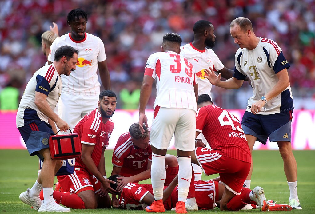 Musiala scare as he collapses on pitch during Bayern friendly