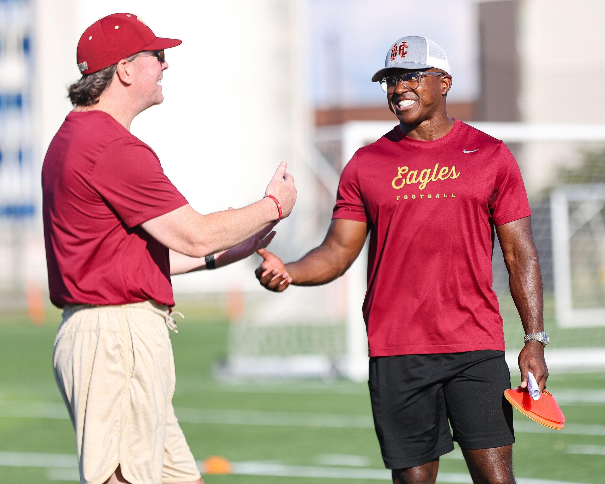 BC High football players 'blown away' having Matthew Slater as a coach