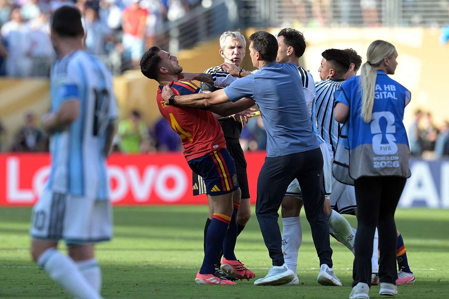 Argentina Players, Staffers Banned a Combined 21 Games for Ugly World Cup Final Brawl After Loss to Spain