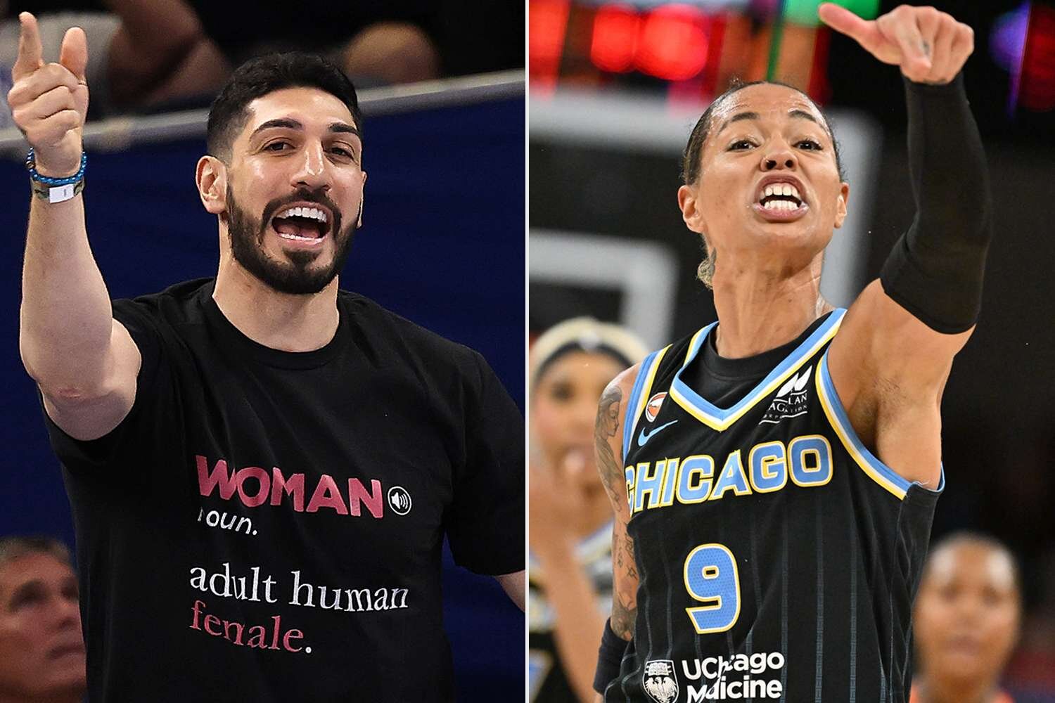 Former NBA Player Enes Kanter Freedom Ejected from WNBA Game After Heated Confrontation with Sky’s Natasha Cloud