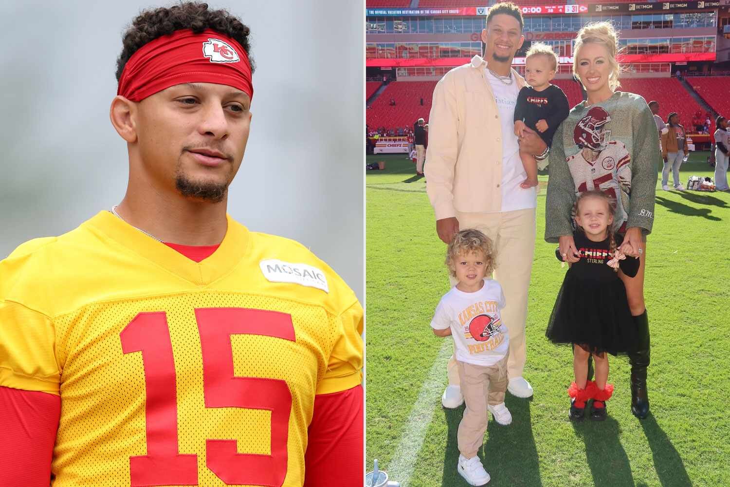 Brittany Mahomes Sneaks Kids in to Watch Patrick Mahomes at Chiefs Training Camp