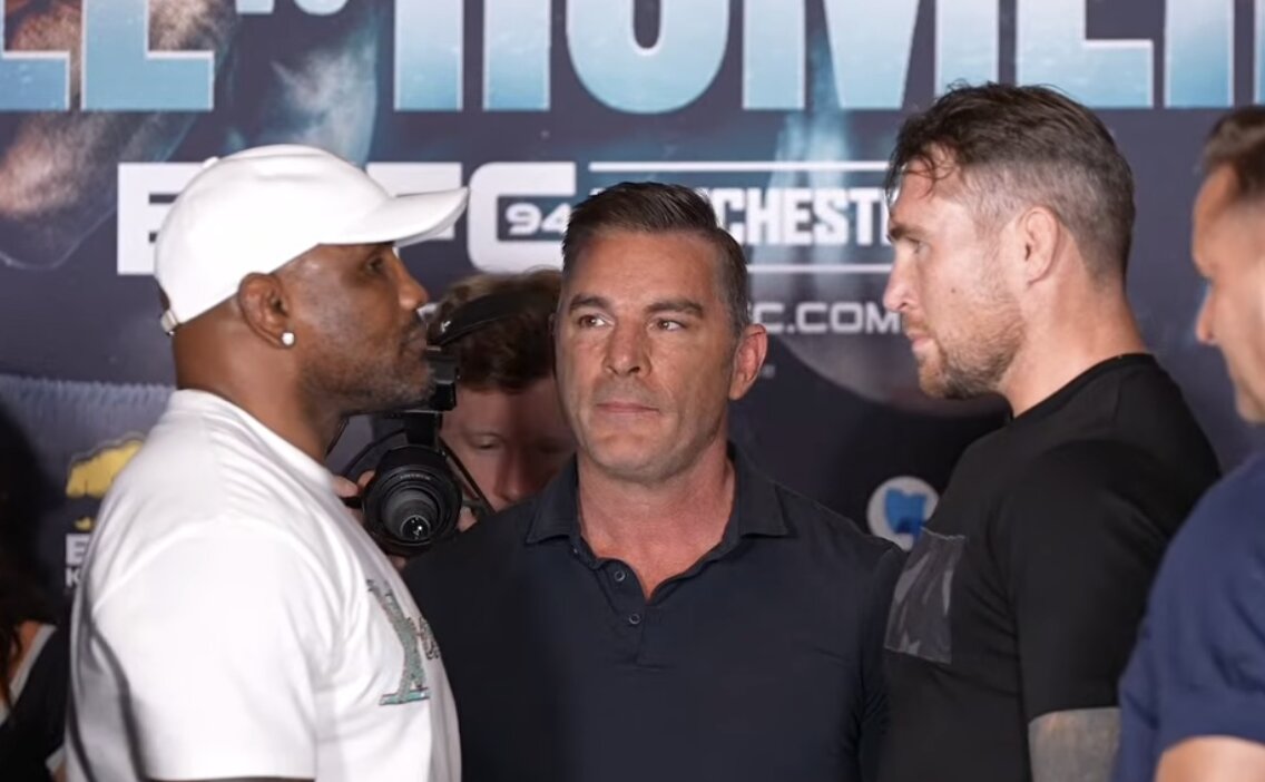Darren Till and Yoel Romero refuse to end staredown at BKFC press conference