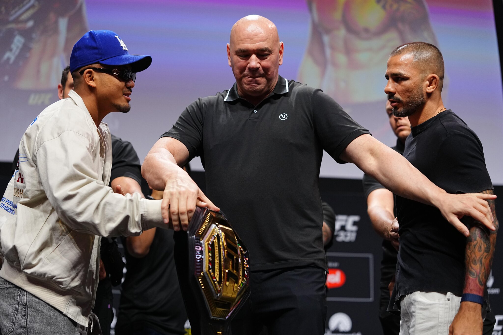 Video! Pantoja Restrained By Dana White During Heated UFC 331 Presser