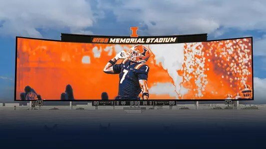 Illinois unveils the largest video board in college football
