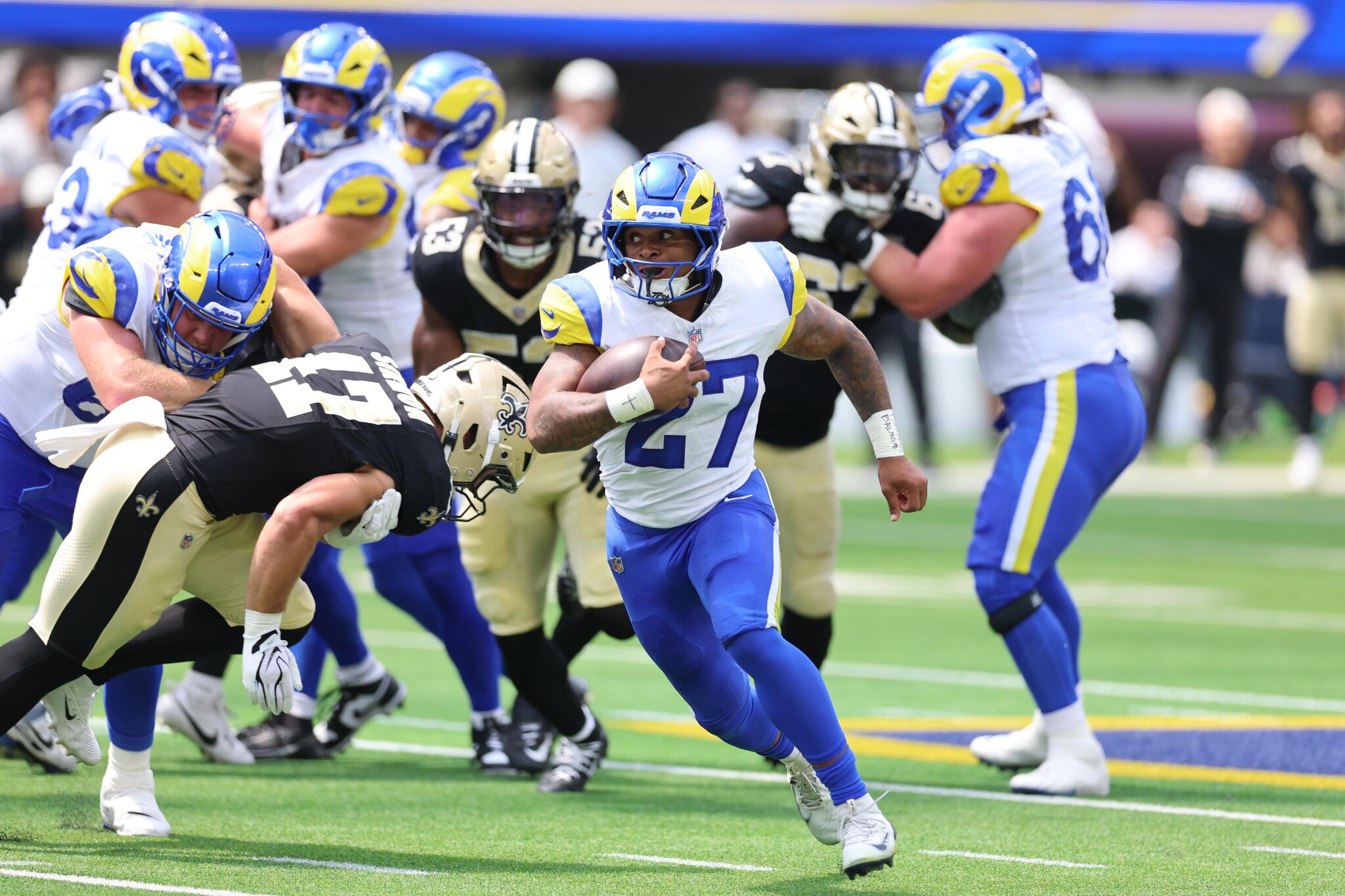 Rams Depth Chart Reset: Jarquez Hunter makes his move