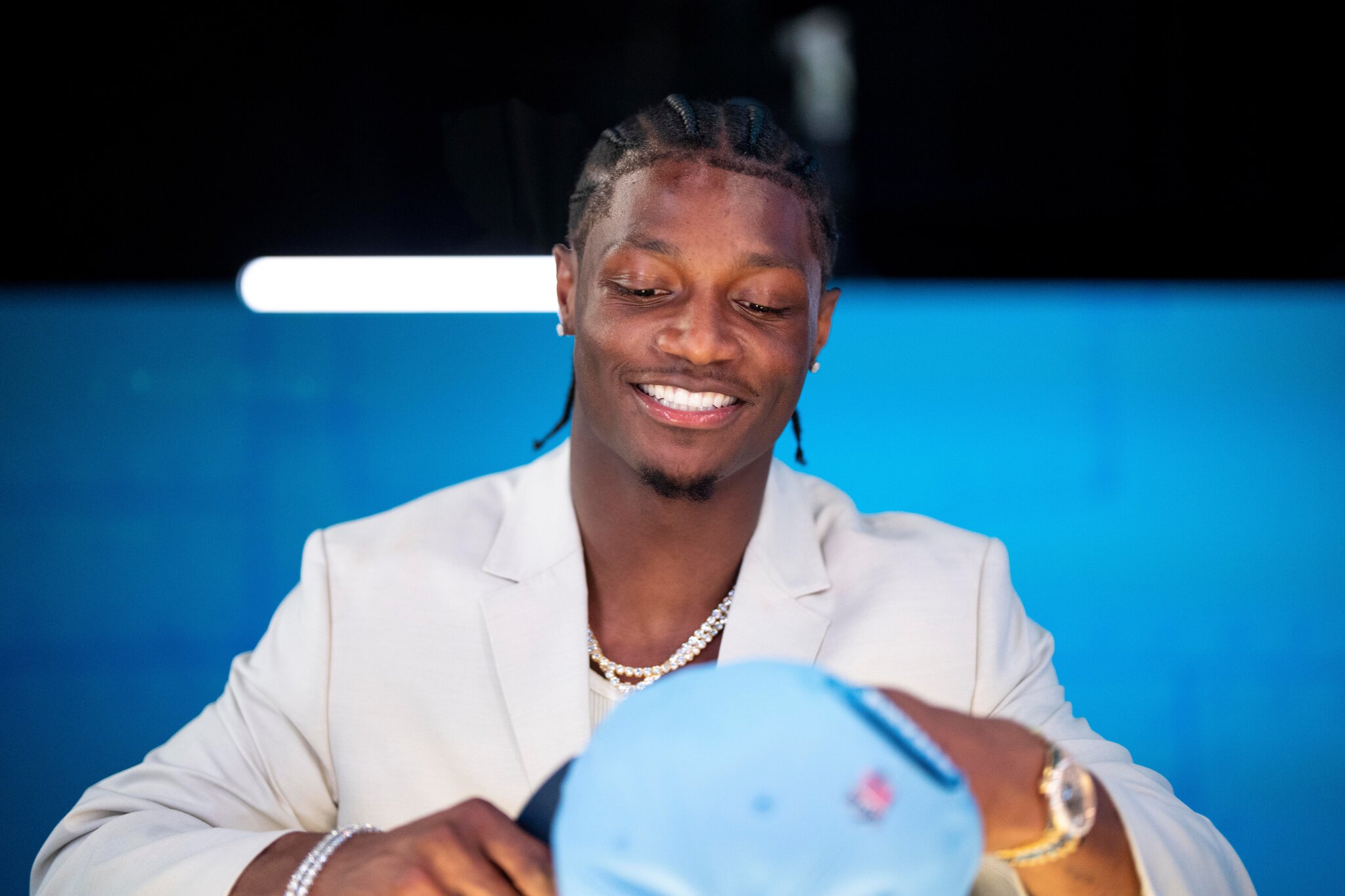 Carnell Tate is off to a fast start at Titans training camp
