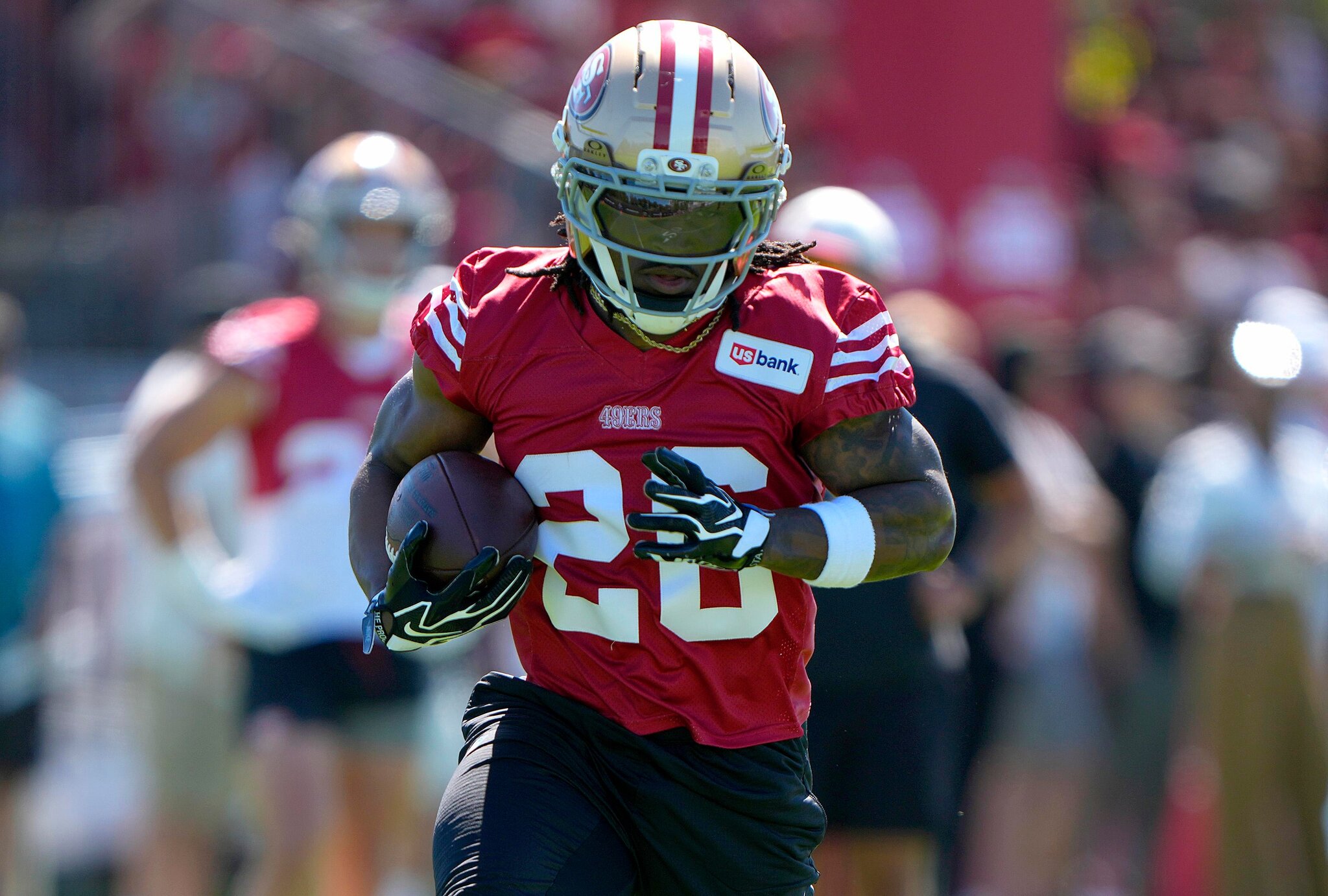 Christian McCaffrey on 49ers rookie Kaelon Black: ‘I can’t say enough good things about him