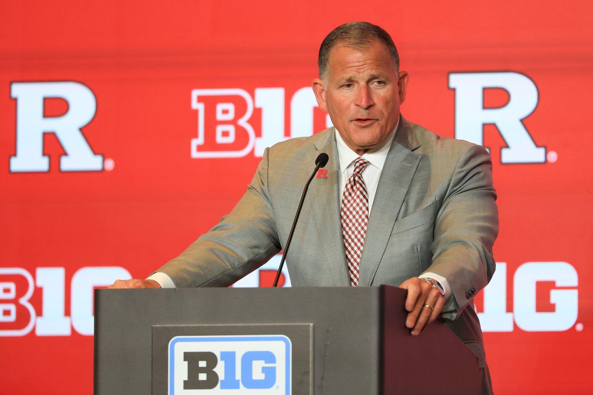 Rutgers Football HC Greg Schiano Hosts Press Conference After First Scrimmage