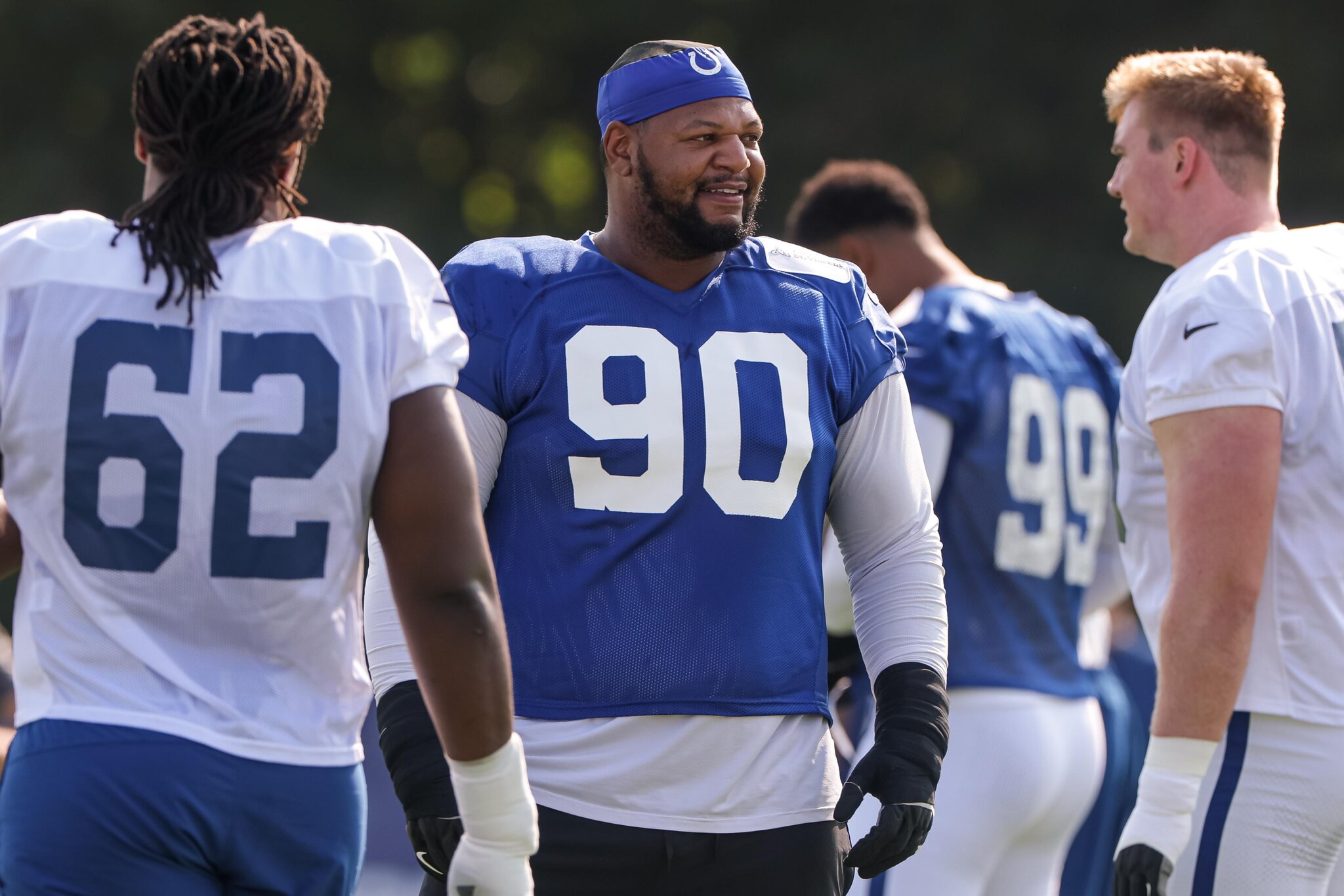 Colts’ Grover Stewart called ‘maybe best player on field’ during Tuesday’s Pats joint training camp practice
