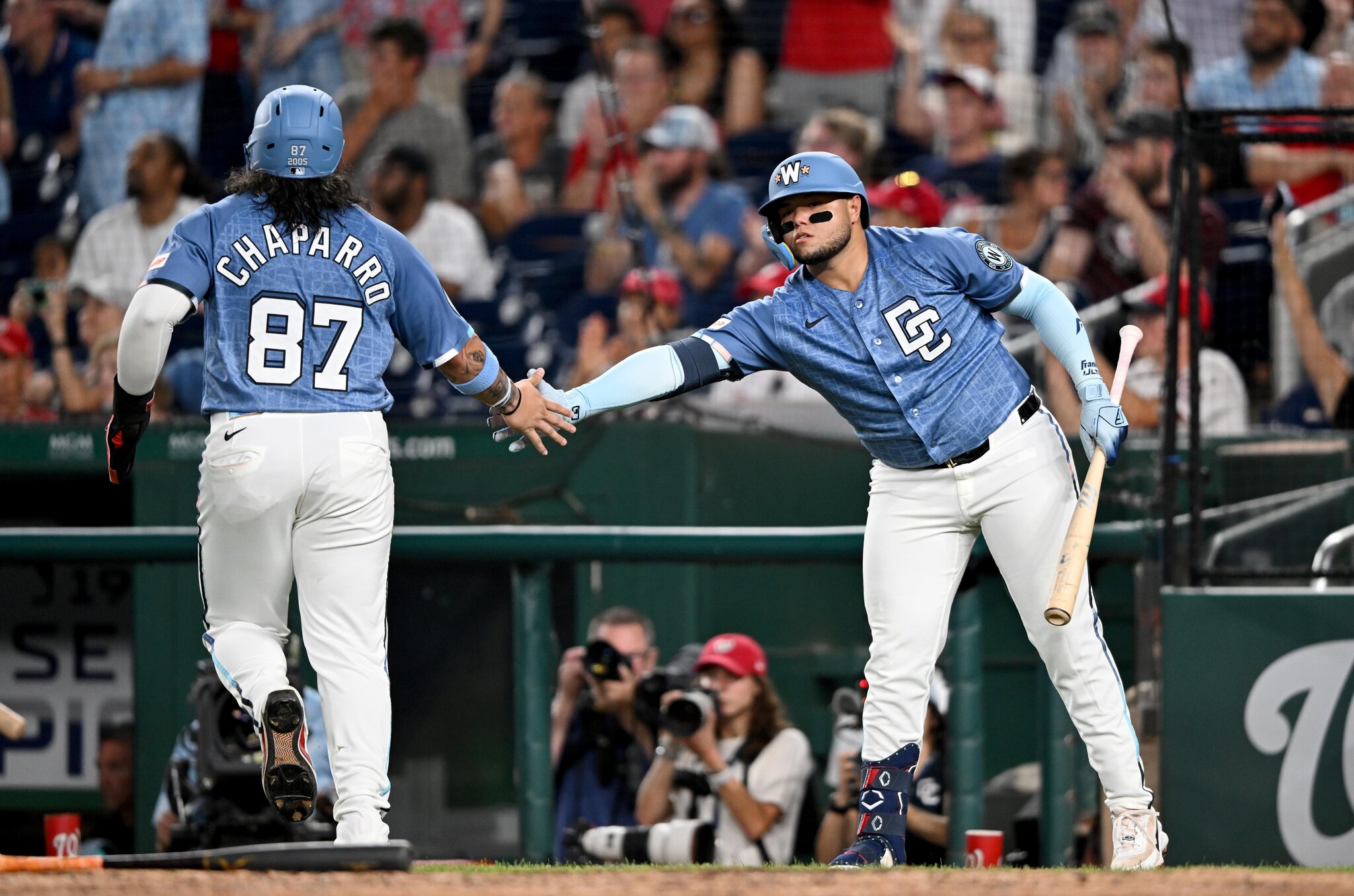 The Washington Nationals first base platoon of Abimelec Ortiz and Andres Chaparro is elite